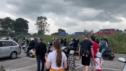 Scooter rally on Morecambe Promenade