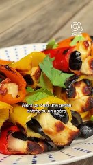 Minipoivrons farcis au fromage halloumi