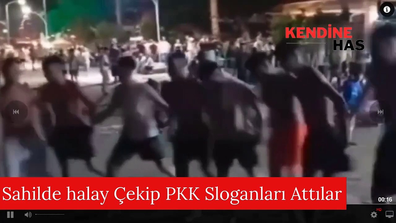 Sahilde Halay Çekip PKK ve APO Sloganları Attılar