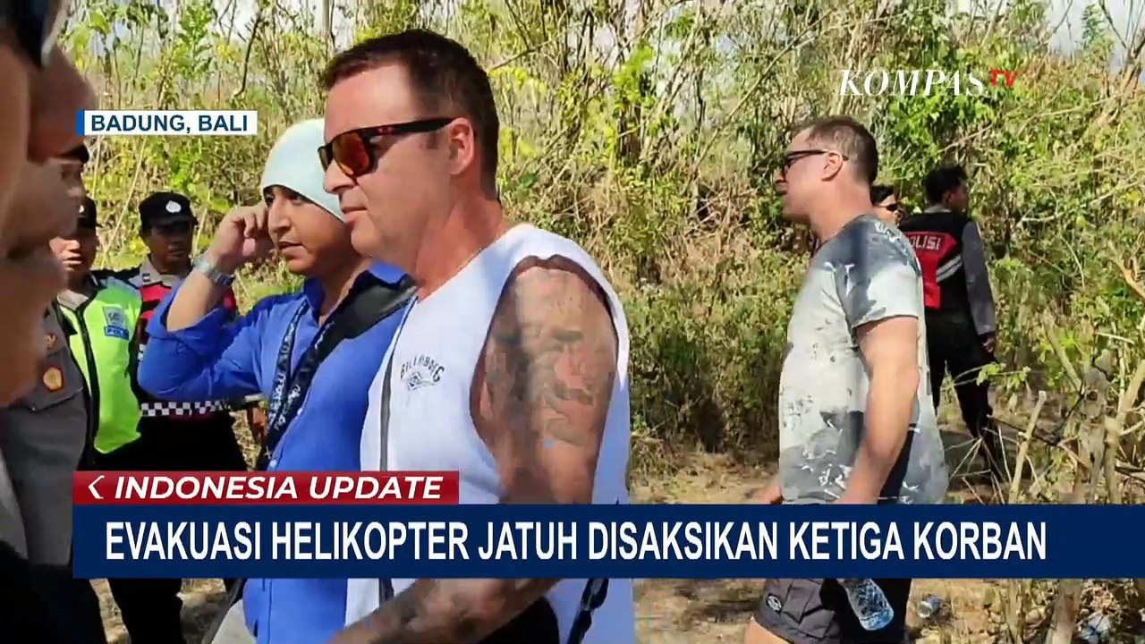Detik-Detik Evakuasi Helikopter Jatuh di Pecatu Bali, 3 Korban Selamat Ikut Menyaksikan