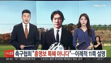 축구협회 "홍명보 특혜 아니다"…이례적 11쪽 설명