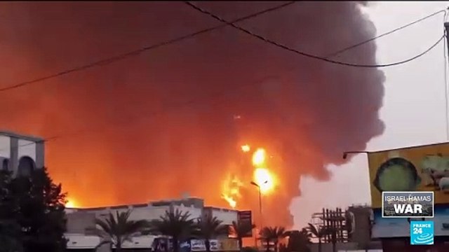 Firefighters struggle to contain blaze on Yemen port after Israeli strike
