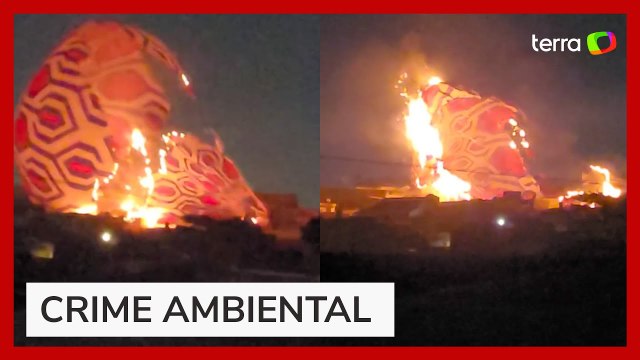 Balão cai sobre imóveis e atinge rede elétrica na Zona Leste de SP; veja