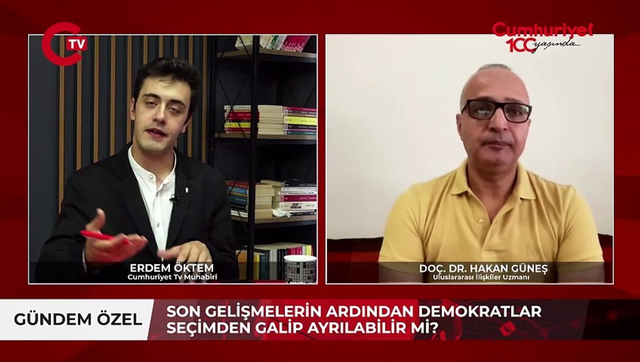 Joe Biden adaylıktan çekildi. ABD seçimleri dünyayı nasıl etkileyecek Seçimin galibi kim olacak Doç. Dr. Hakan Güneş, Cumhuriyet TV'ye anlattı.