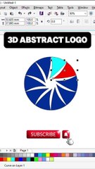 3D ABSTRACT LOGO make in coral draw