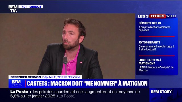 Cette personne a fait consensus, elle est très compétente : Bérenger Cernon (LFI-NFP) explique les raisons du choix de Lucie Castets pour Matignon