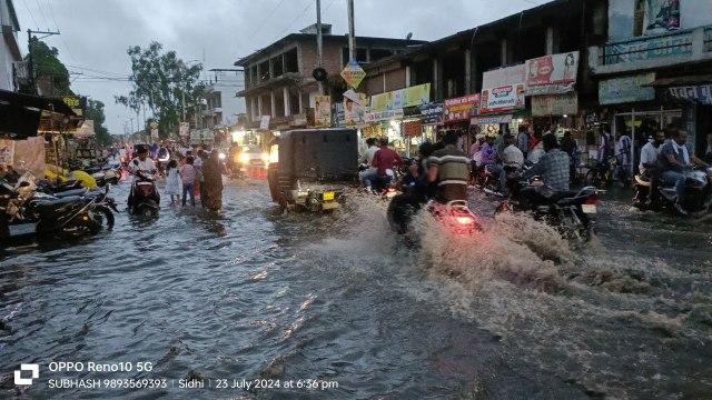 घंटे भर की झमाझम बारिश से तरबतर हुआ जिला