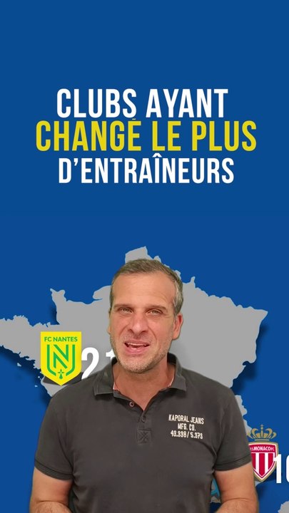 ..SI votre CLUB est PRÉSENT sur cette carte c'est qu'il fait partie des clubs qui ont eu le PLUS d'entraîneurs DIFFÉRENTS, hors intérimaires, au XXI ème siècle !