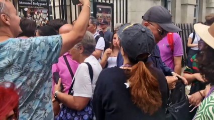 Turista sufre mordida de caballo de la Guardia Real al intentar tomar una foto