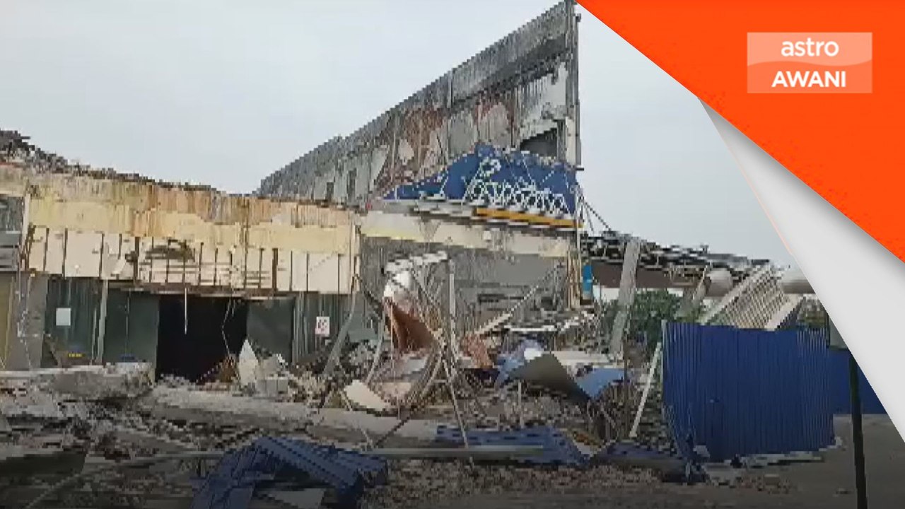 Dinding Mydin Manjoi runtuh, dua cedera terkena serpihan