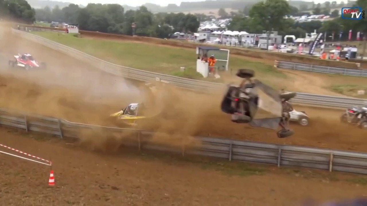 Autocross Europe 2024 St Georges Montaigu Buggy 1600 Heat 3 Group 3 Start Hermes Huge Crash Flip