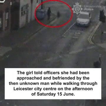 Moment man lured girl, 14, off city street before rape attack