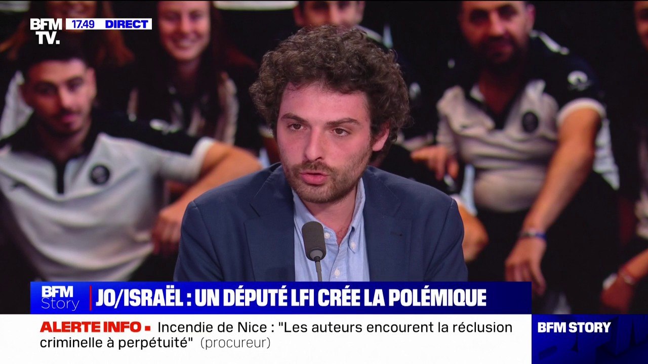 "Il met une cible sur le dos de ces athlètes": Samuel Lejoyeux (UEJF) réagit aux propos de Thomas Portes (LFI), selon qui les sportifs israéliens "ne sont pas les bienvenus" aux JO de Paris