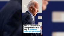 Biden se convierte en el tercer presidente en el cargo en abandonar carrera por la reelección