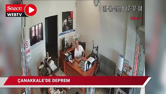 Deprem anına ait güvenlik kamerası görüntüleri