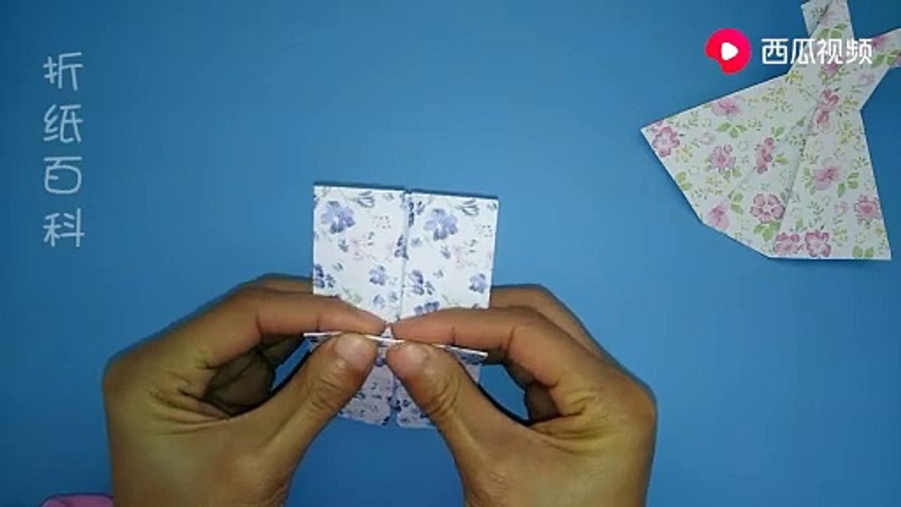 Parent-child DIY fresh floral skirt, the method is so simple, children's educational handmade origami