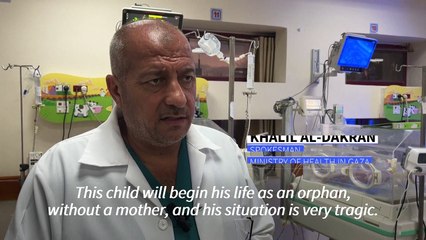 Gaza newborn saved from dead mother's womb is treated at Deir el-Balah hospital