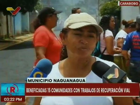 Carabobo | 15 comunidades son beneficiadas a través del Sistema 1X10 con trabajos de recuperación vial