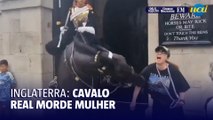 Cavalo da guarda real morde mulher em Londres