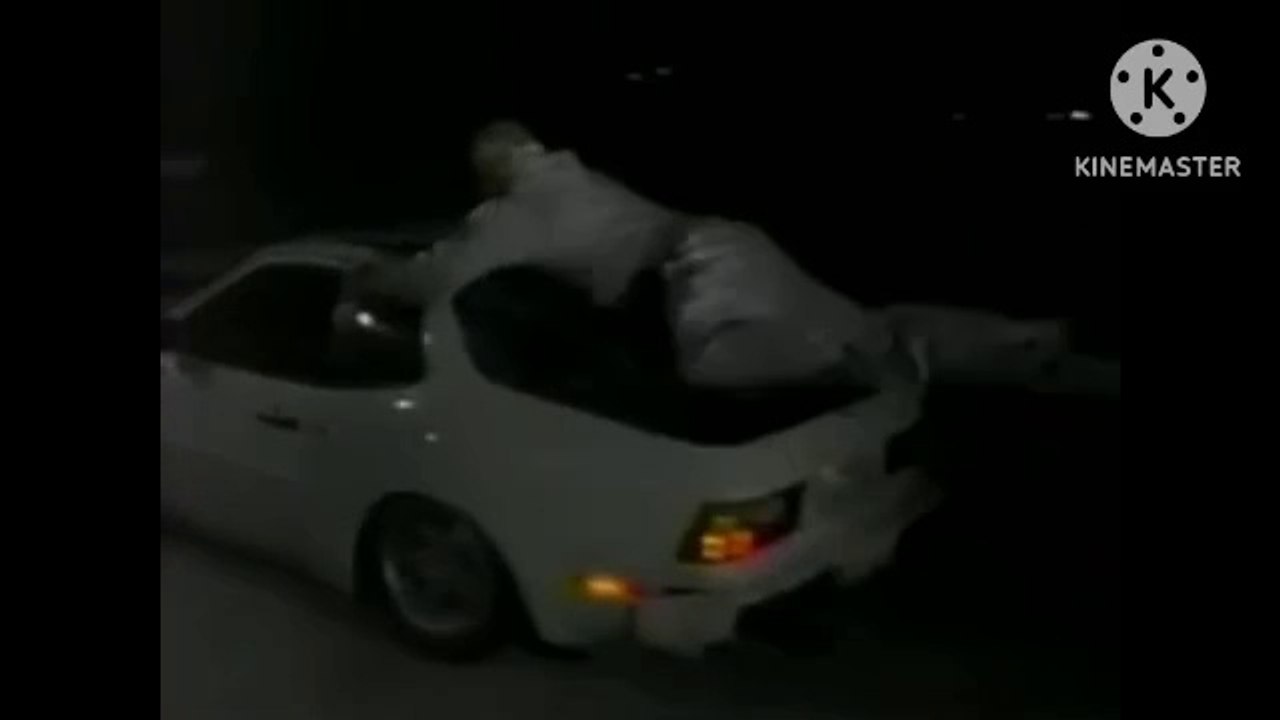 ECW The Sandman jumps on the roof of a car. Interview