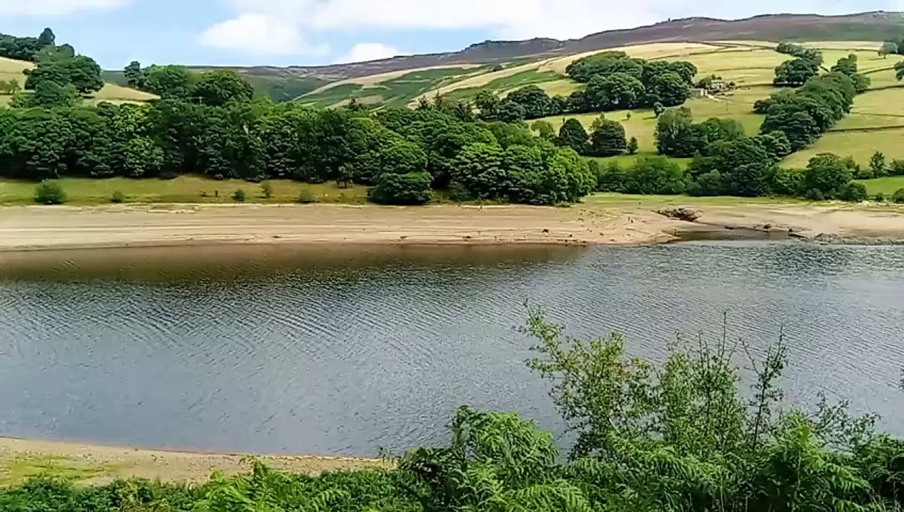 Lady Bower reservoir low water