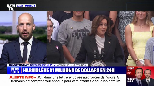 Présidentielle américaine: Kamala Harris a levé 81 millions de dollars pour le financement de sa campagne en 24 heures