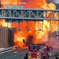 Explosión en Nueva Jersey tras choque de camión con productos químicos