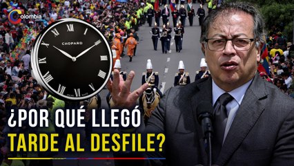 Presidente Gustavo Petro aseguró que su retraso del 20 de julio fue culpa de la descoordinación de su escolta