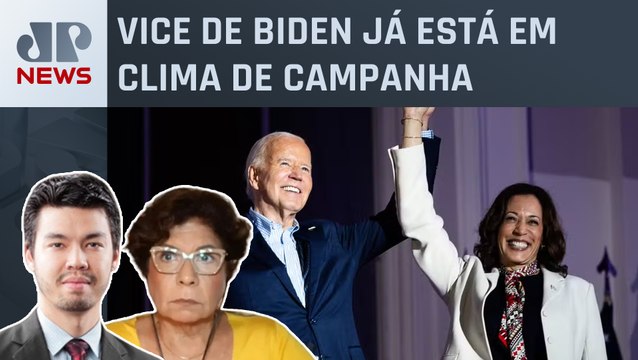 Kamala Harris promete derrotar Donald Trump nas eleições dos EUA; Dora Kramer e Kobayashi analisam