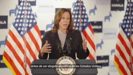 Kamala Harris ataca a Trump en su primer mitin