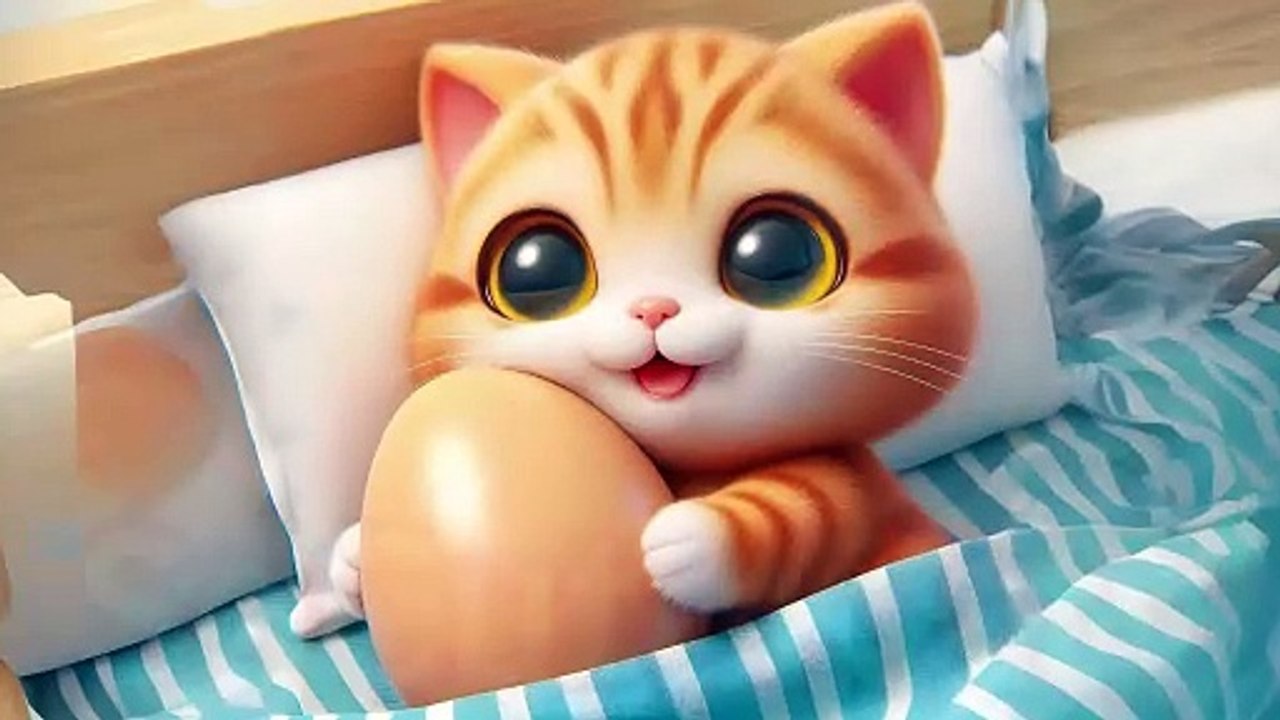 Little orange cat and little ostrich friend #cat #cute #socutekitty #aicats #ai