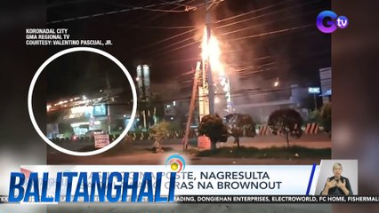Nasunog na poste, nagresulta sa 2 oras na brownout | Balitanghali