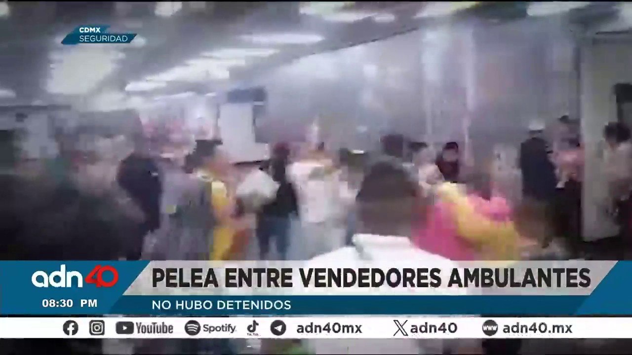 Así fue la brutal pelea de vendedores ambulantes en la Línea 2 del metro CDMX