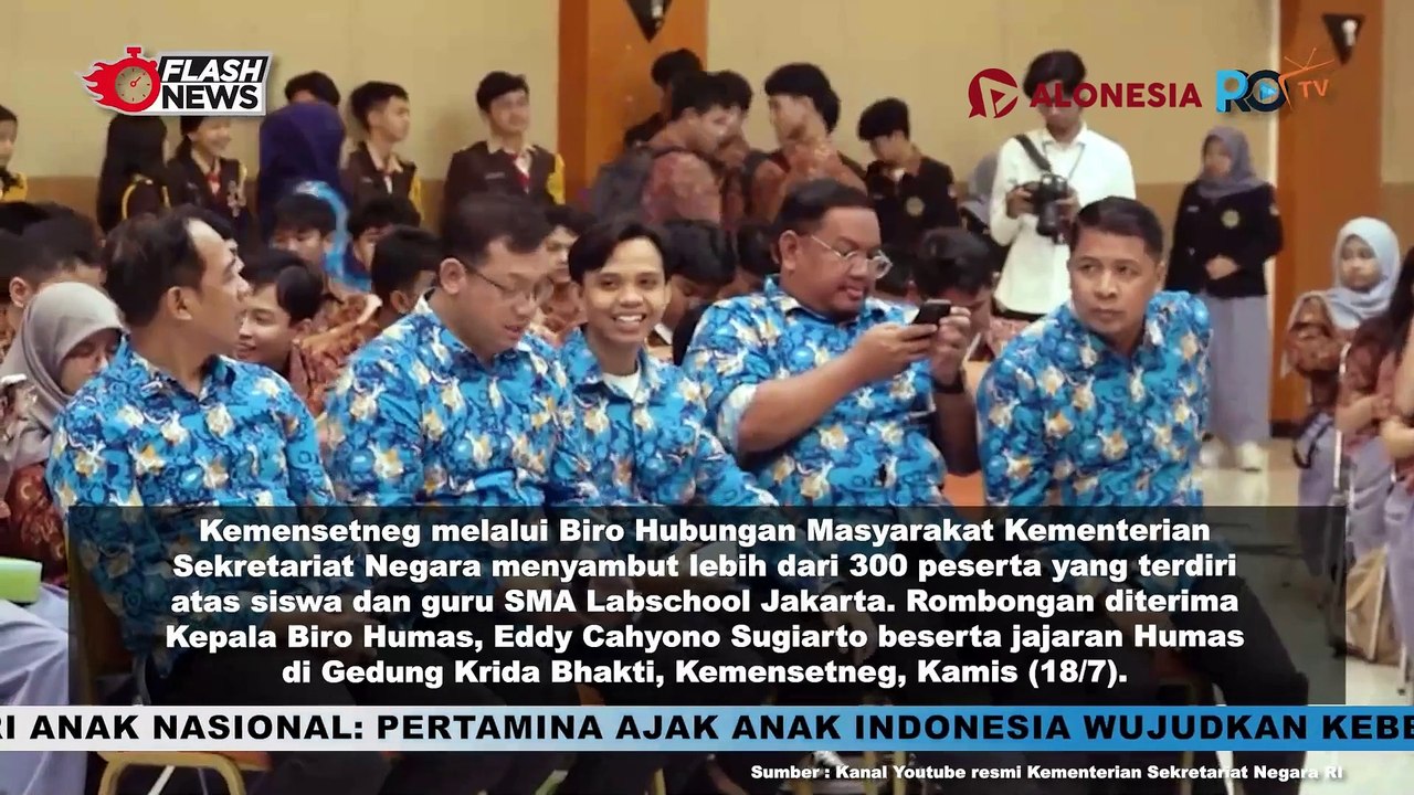 Gaungkan Perayaan HUT RI ke-79 Kemensetneg Terima Kunjungan SMA Labschool Jakarta
