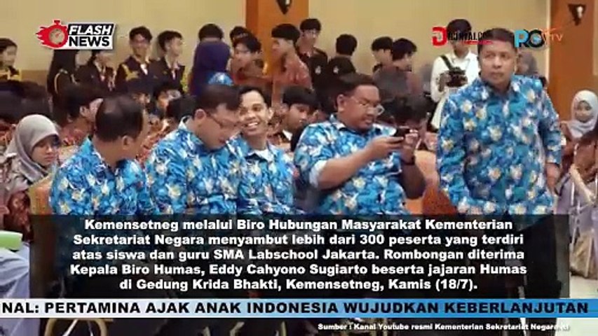 KEMENSETNEG Sambut Kunjungan SMA Labschool Jakarta dalam Rangka HUT RI Ke-79