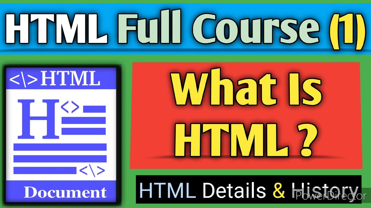 Lecture : 1 Html Free Course | What is HTML | HTML Basic and HTML History#Technonir