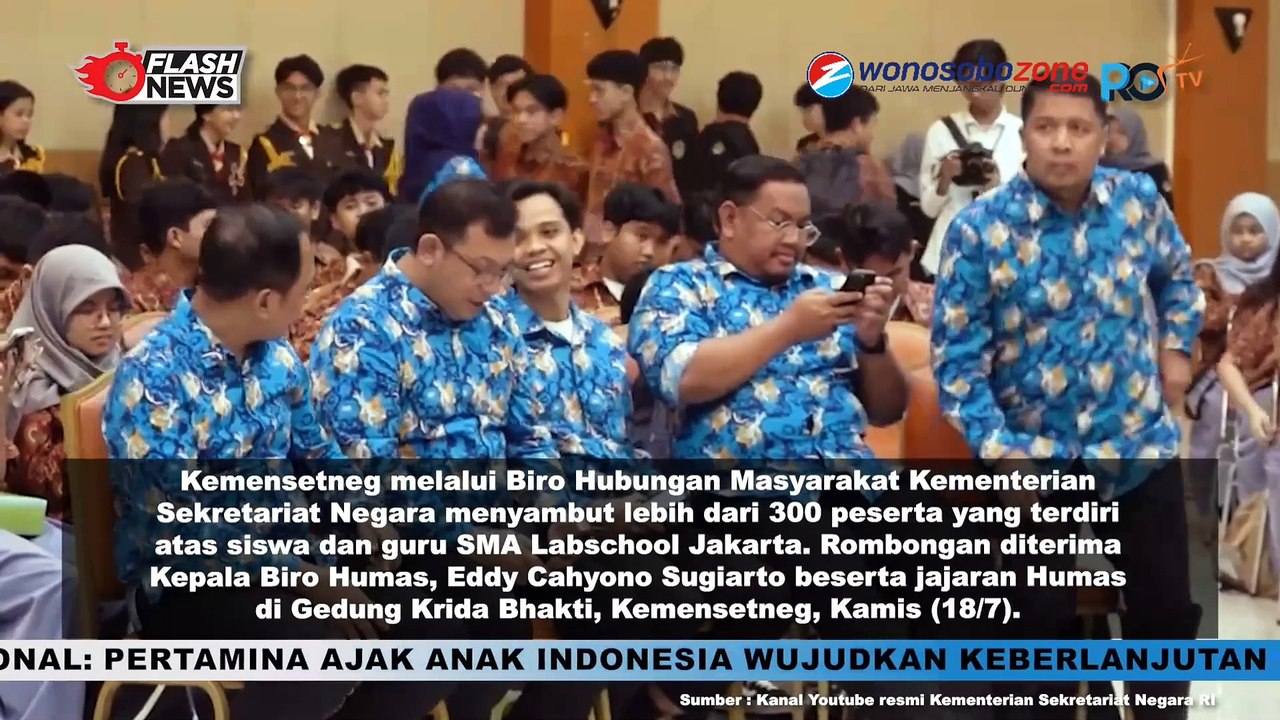 Gaungkan Perayaan HUT RI ke-79 Kemensetneg Terima Kunjungan SMA Labschool Jakarta
