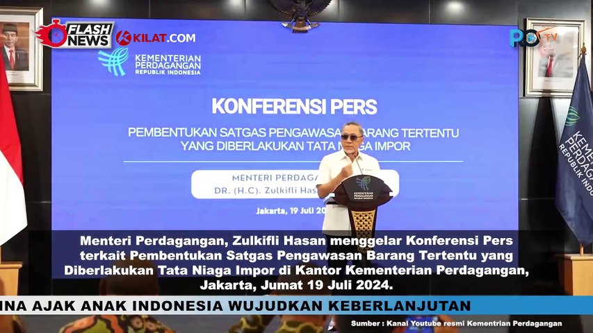 Zulkifili Hasan Gelar Konferensi Pers Pembentukan Satgas Pengawasan Barang Tertentu Tata Niaga Impor