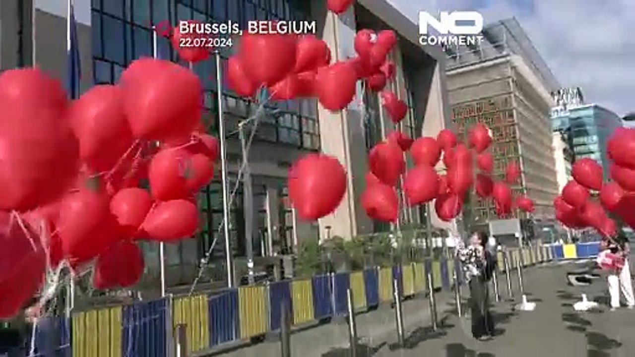 وقفة تضامنية مع غزة أمام المجلس الأوروبي بالعاصمة البلجيكية بروكسل