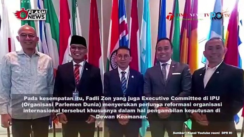 FADLI ZON TEMUI PRESIDEN MAJELIS UMUM PBB SERUKAN REFORMASI PBB