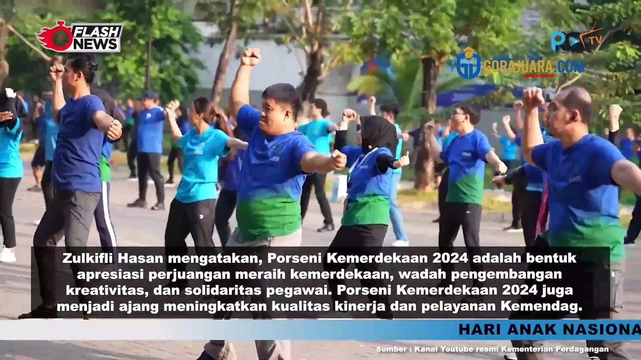 MENDAG RI ZULKIFLI HASAN BUKA PEKAN OLAHRAGA DAN SENI KEMERDEKAAN