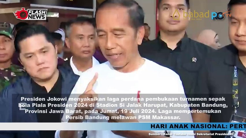 Laga Perdana Piala Presiden 2024, Presiden Sebut Makin Banyak Kompetisi Makin Baik