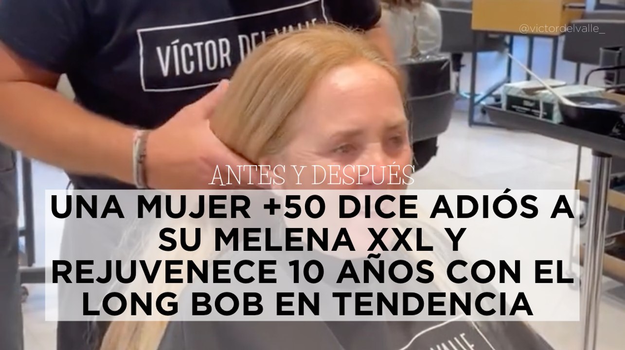 Antes y después: una mujer +50 dice adiós a su melena XXL y rejuvenece 10 años con el long bob en tendencia para otoño