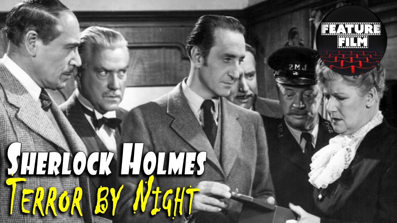 Terror By Night (1946) Basil Rathbone, Nigel Bruce, Alan Mowbray | Hollywood classic movie