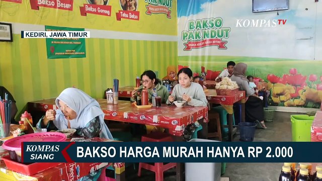 Kuliner Bakso Murah Meriah Rp2 Ribu di Kediri Diserbu Pengunjung