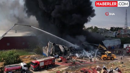 Bursa'daki Kağıt Fabrikasında Büyük Yangın