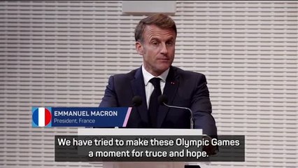 Macron feels Paris Olympics can bring 'hope' to war-torn countries