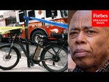NYC Mayor Eric Adams Holds Press Briefing On Lithium-Ion Battery And E-Bike Regulations