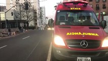 Bombeiros atendem vítima de acidente no Centro de Cascavel