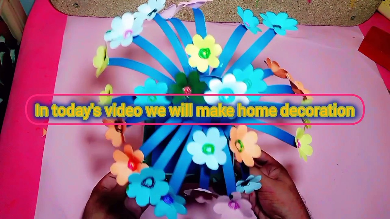 Home decoration flower#easy School table decoration#Abdullah craft